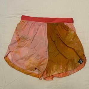 Nike Trail Running Shorts Women's XS Extra Small Tie Dye Peach Orange Pocket